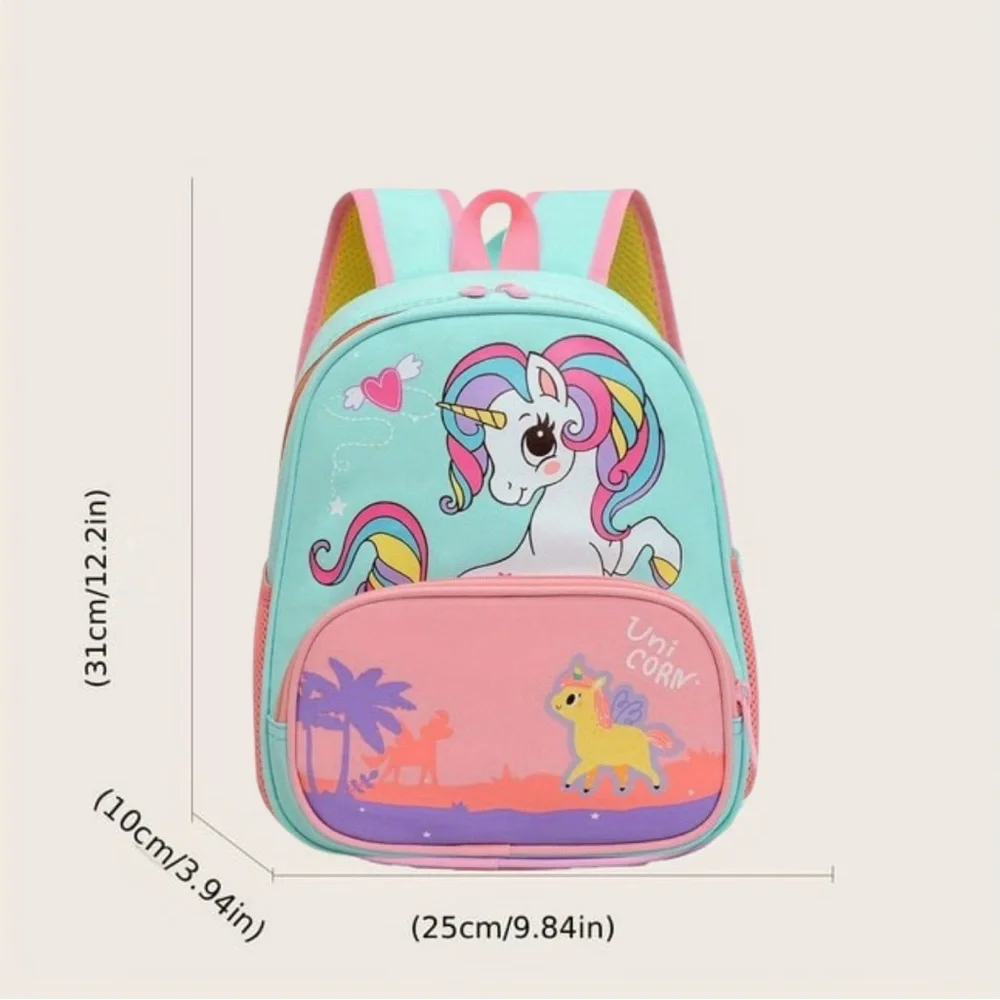 Pink and Blue Child Size Unicorn Backpack